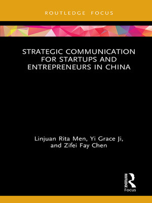 cover image of Strategic Communication for Startups and Entrepreneurs in China